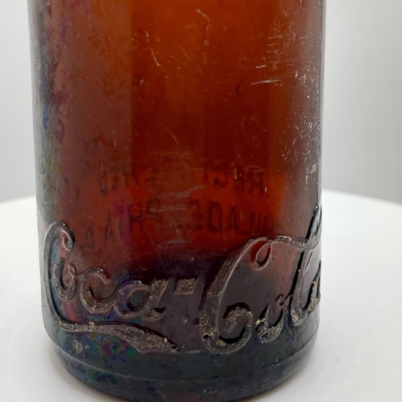Coca-Cola Co. Amber, Vintage, Bottle, Registered, Philadelphia, PA (C C Co.-14) - Picture 3 of 16